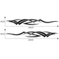 2-piece D-731 totem pattern car side decal stickers with length guide arrows.
