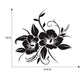 Floral bloom car sticker, 18.8 cm wide and 18 cm tall
