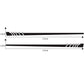 2-piece car stripe decal set with diagonal chevrons, black; includes length and height guide