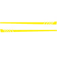 2-piece car stripe decal set with diagonal chevrons, yellow with dark chevron accents