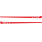 2-piece car stripe decal set with diagonal chevrons, red with dark chevron accents