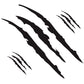 Claw scratch pattern car sticker, black diagonal streaks with jagged accents