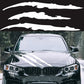 Claw scratch pattern car sticker, white claw scratches on dark hood