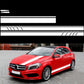 Decorative line pattern car stickers, black stripe set on red car