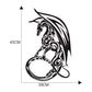Pterosaur car sticker design, black and white graphic with size shown