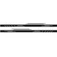 Black stripe car door decal set with racing linear pattern