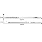 D-933 lightning pattern car decal set with size guide, two long stripe pieces