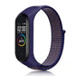 Nylon weave watch band for Mi Band 7 in dark purple, woven strap