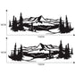 Mountains and pine tree car decorative sticker size diagram, 150 cm by 50 cm panels