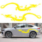 2-piece dragon car decal sticker set, yellow dragon design