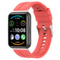 Tire tread watch band for Huawei Watch Fit 2, coral orange silicone strap with clasp
