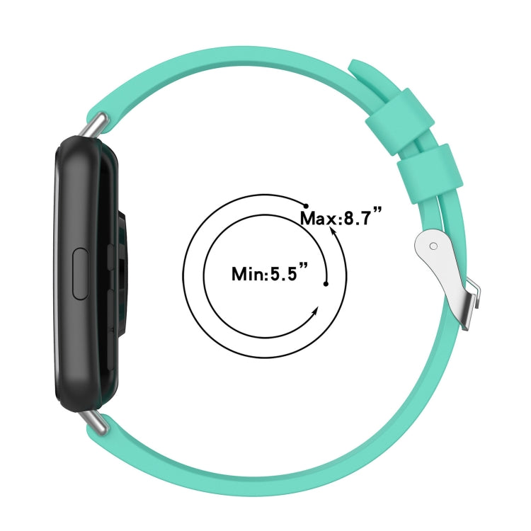 Tire tread watch band for Huawei Watch Fit 2, mint green silicone strap with buckle