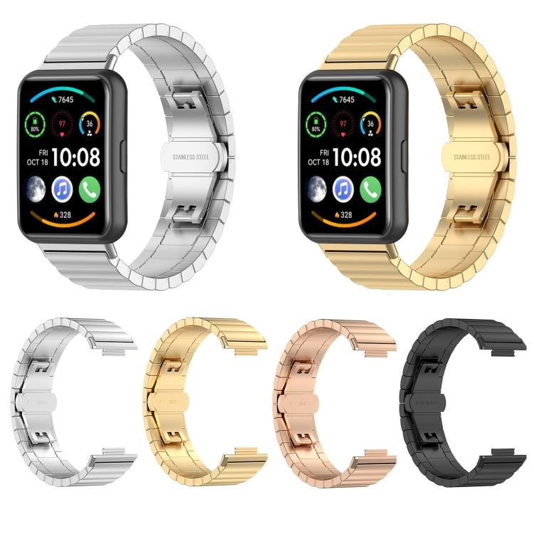 Set of one-bead metal stainless steel watch bands: silver, gold, rose gold, black
