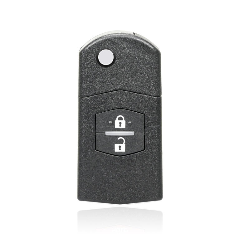 Mazda key fob shell cover, black, with lock/unlock buttons and key ring slot