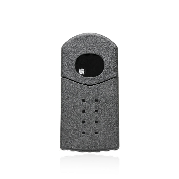 Mazda key fob shell cover, black, rear view with mounting holes