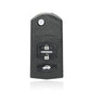 Mazda key fob shell cover, black, with lock/unlock and car button