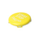 Yellow round engine start/stop button with side mounting tabs
