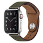 PU Leather Silver Buckle Watch Band For Apple Watch Series, 7 45mm / 6&SE&5&4 44mm / 3&2&1 42mm, 7 41mm / 6&SE&5&4 40mm / 3&2&1 38mm