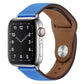 PU Leather Silver Buckle Watch Band For Apple Watch Series, 7 45mm / 6&SE&5&4 44mm / 3&2&1 42mm, 7 41mm / 6&SE&5&4 40mm / 3&2&1 38mm
