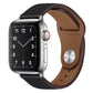 PU Leather Silver Buckle Watch Band For Apple Watch Series, 7 45mm / 6&SE&5&4 44mm / 3&2&1 42mm, 7 41mm / 6&SE&5&4 40mm / 3&2&1 38mm