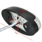 Oval LED side marker light with black back housing, mounting screw holes, and wiring.