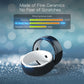 Ceramic smart ring with black outer shell and white inner ring edge