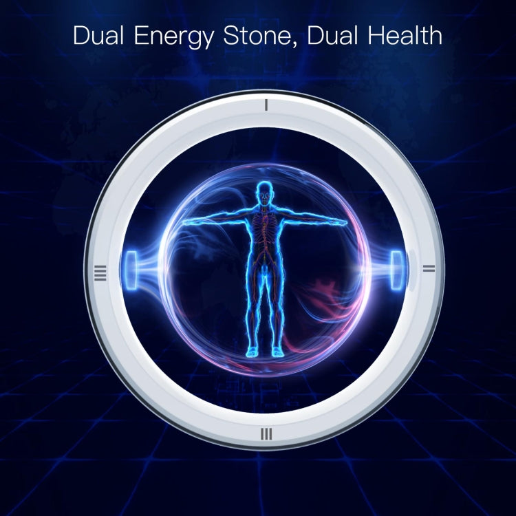 Smart ring with glowing health-themed hologram inside the circular ring frame