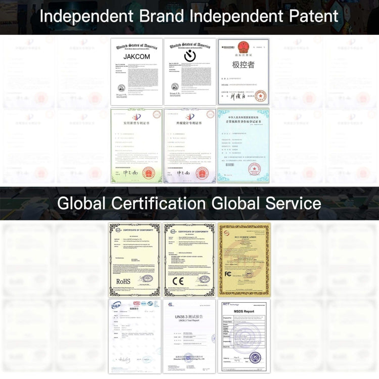 Smart ring certification and patent documents for independent brand and global service