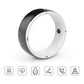 JAKCOM smart ring angled view, glossy black outer band, silver rim, side sensor