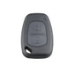 Two-button car key remote shell, matte dark gray, with lock and unlock icons