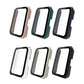 Protective watch case colors set: light pink, teal, dark blue, gray, and black