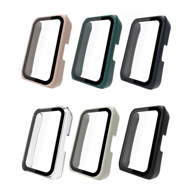 Protective watch case colors set: light pink, teal, dark blue, gray, and black