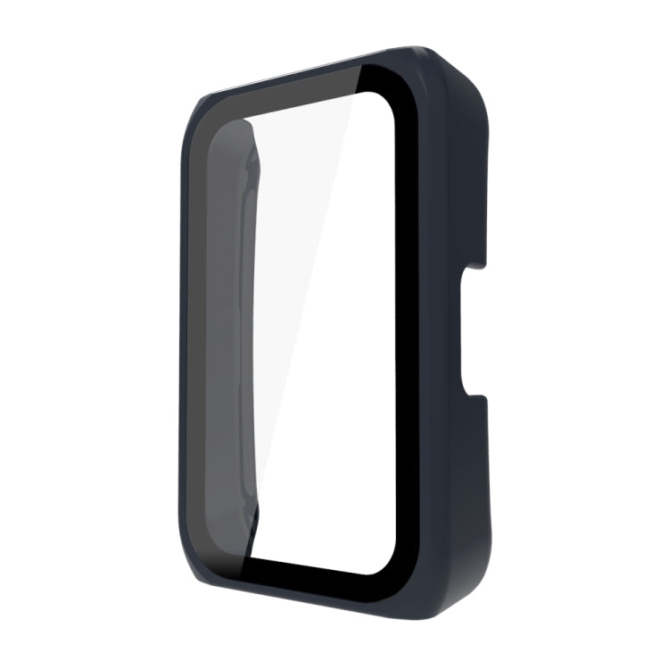 Dark navy fully enclosed protective case with clear screen window for smart watch band