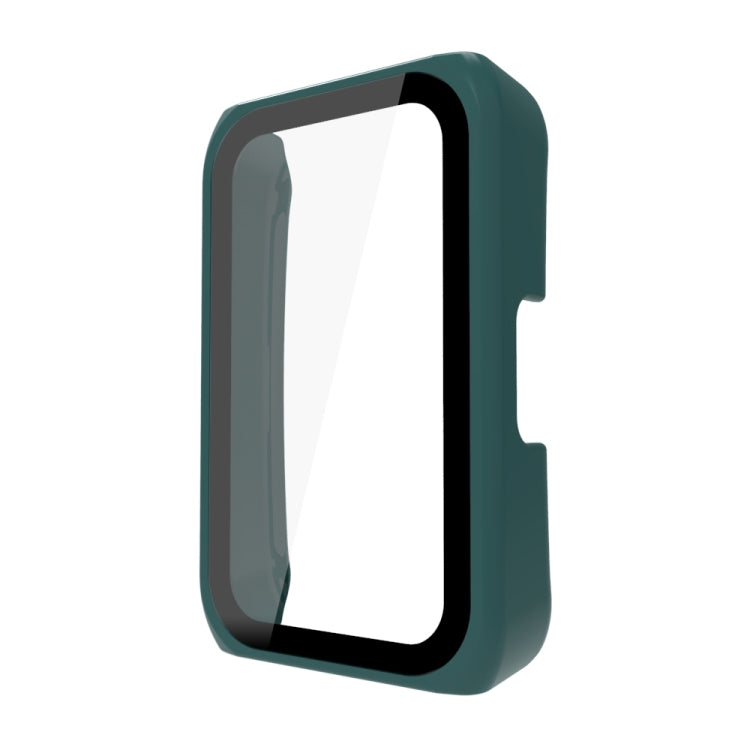 Green fully enclosed protective case with clear screen window for smart watch band