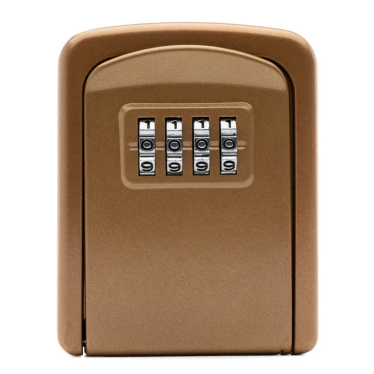 Beige key storage box with four-number combination dials on the front panel