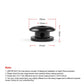 Black shift knob stopper with size diagram and red measurement lines