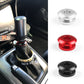 Shift knob stopper kit: black installed on gear shift, plus red and silver stoppers