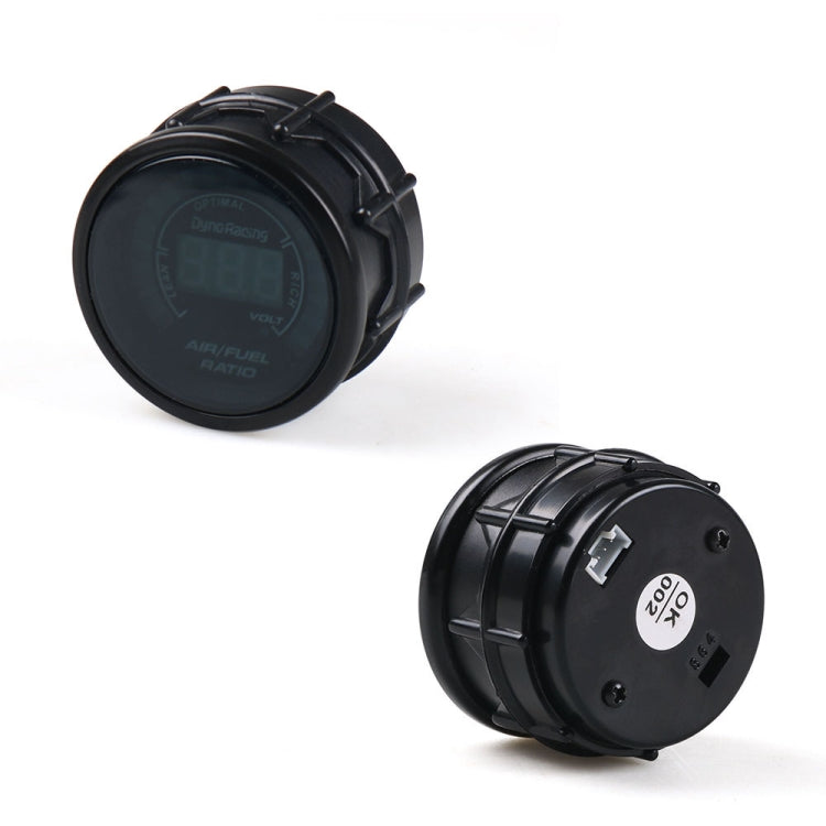 Air-fuel ratio gauge with black housing and rear connector ports