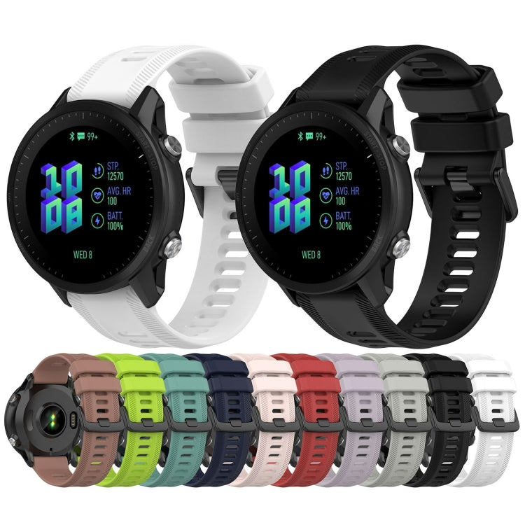 22mm silicone twill watch band set, multiple colors, snap-buckle strap for Garmin Forerunner 955