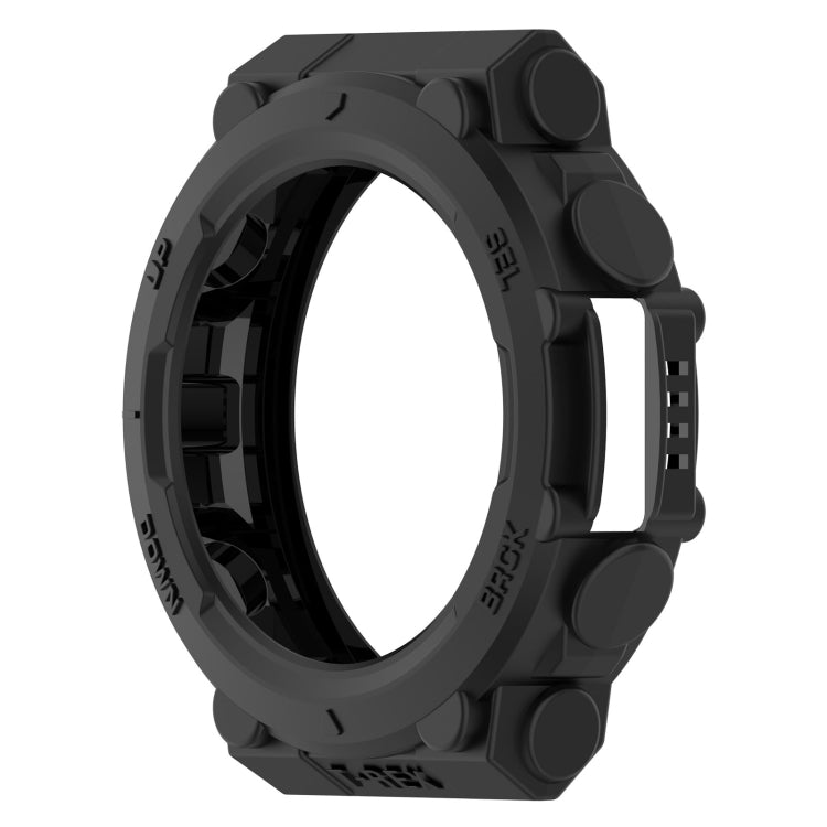 Black TPU watch case cover with rugged bezel texture and protective side buttons