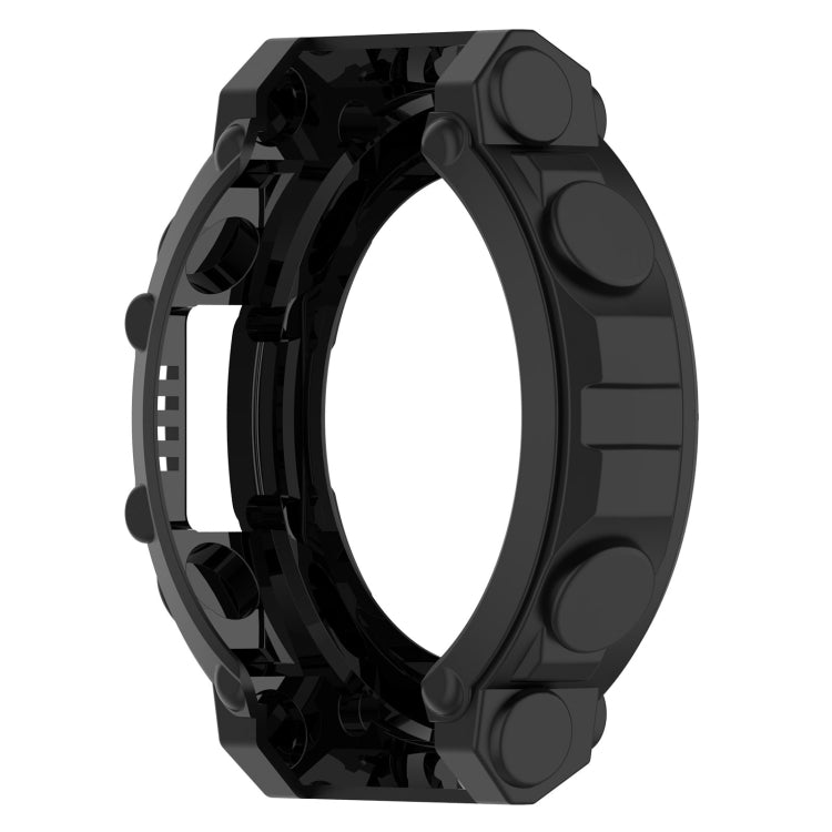 Black TPU watch case frame with circular bezel openings and outer protection grips