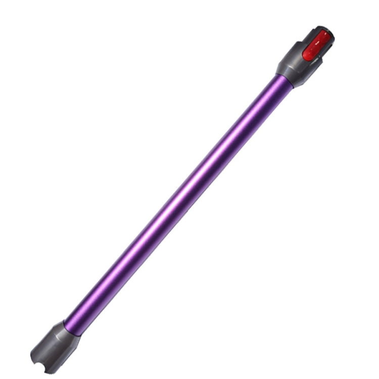Purple metal vacuum extension rod straight pipe with gray end nozzle and red latch.
