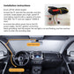 Single camera dash cam installation shown in car interior with wiring connections diagram