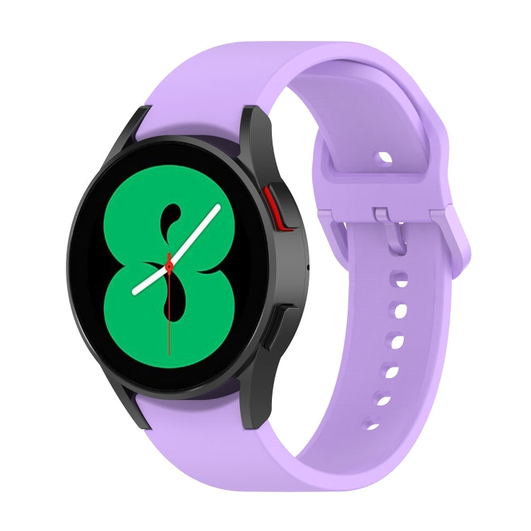 Silicone watch band with buckle holes, purple color, for Galaxy Watch-style cases