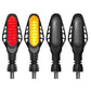 Smoked black motorcycle LED tail light with red and yellow light segments