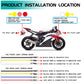 Motorcycle LED light wiring diagram for front and rear connection points