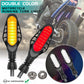 Double-color smoked black motorcycle LED running and turn lights with reflectors