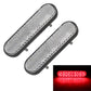 Pair of 24-LED reflector brake/turn signal lights with red reflective lens lighting up