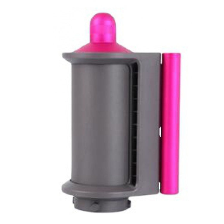 Dyson Airwrap anti-flying wind nozzle, pink cap and gray housing with side tube