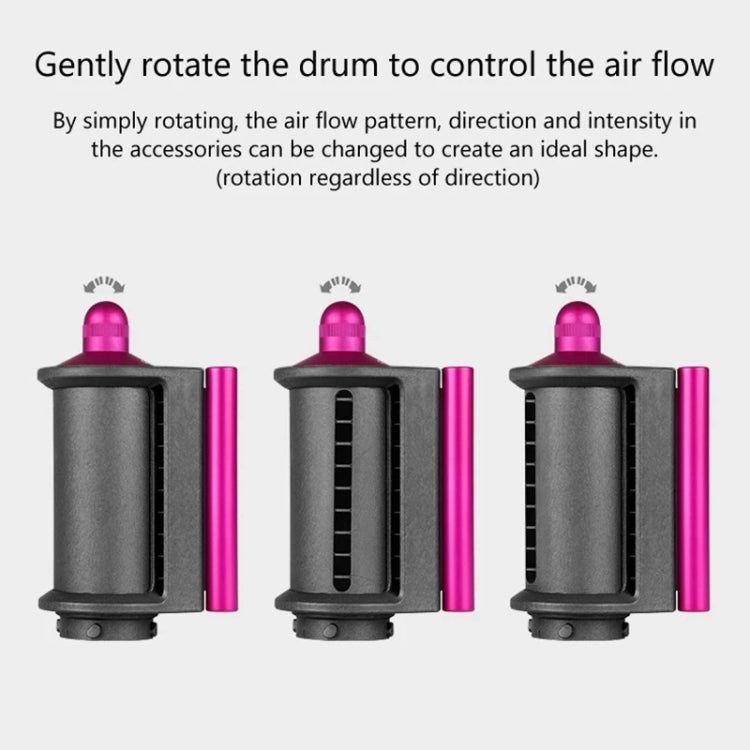 Dyson Airwrap anti-flying wind nozzle set, gray housing with pink cap